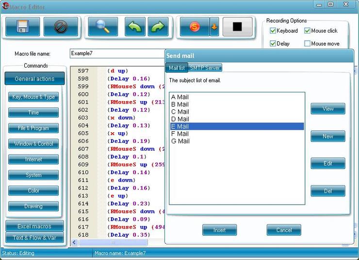 Click to view Efficient Macro Recorder Excel 4.3.4.1 screenshot